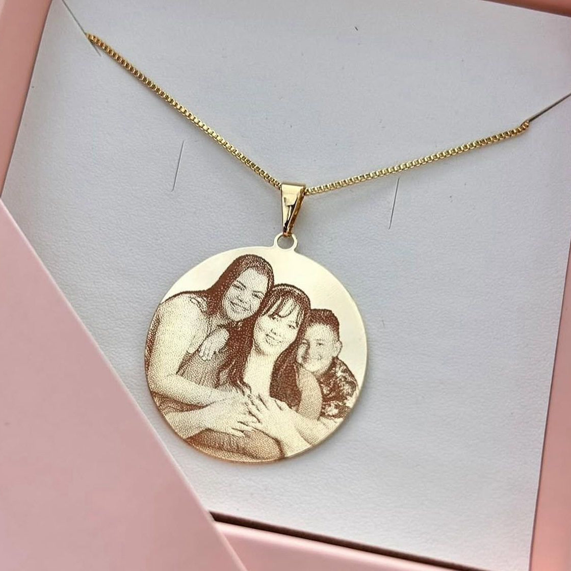 Colar Fotogravação Redondo personalizado