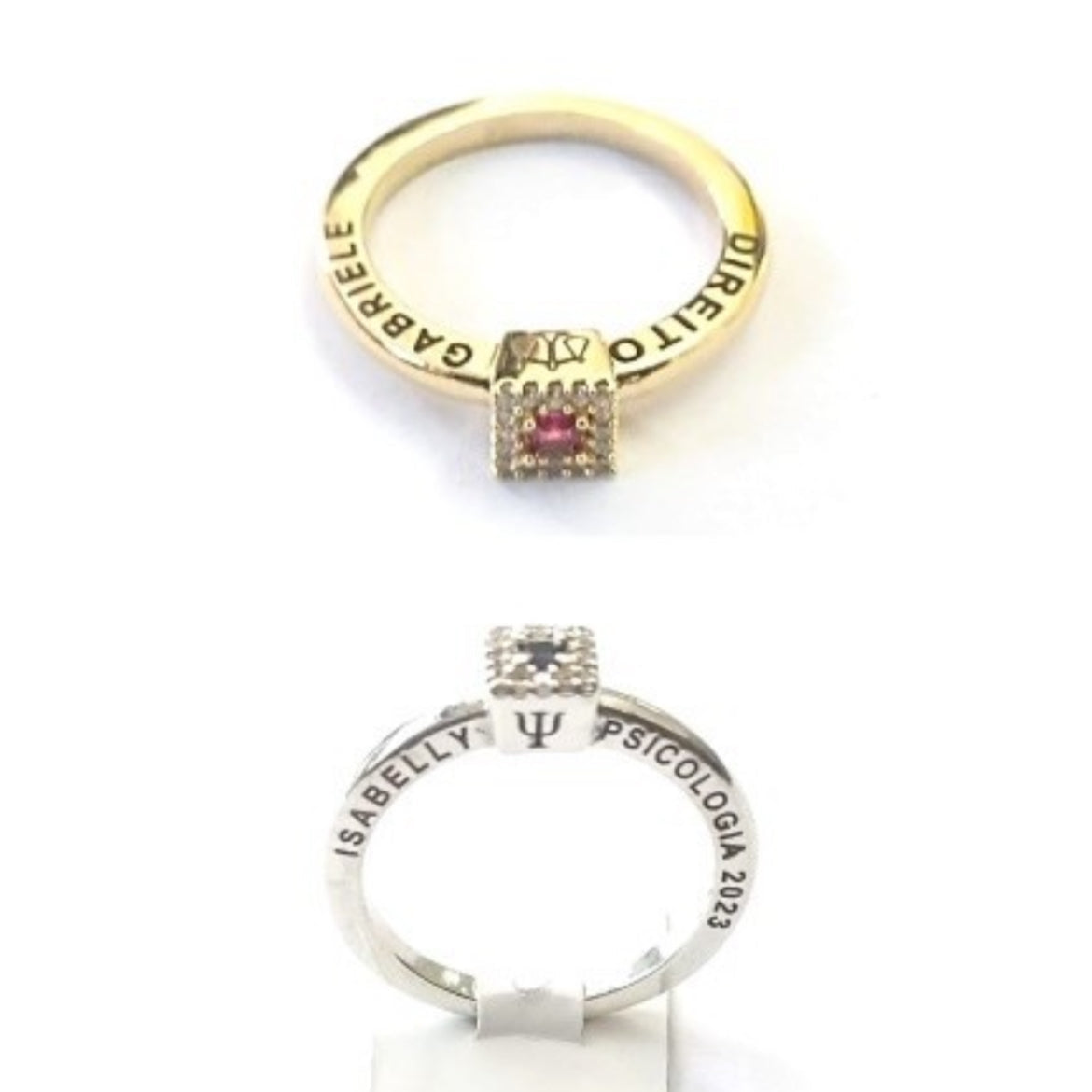 Anel Solitário Formatura personalizado