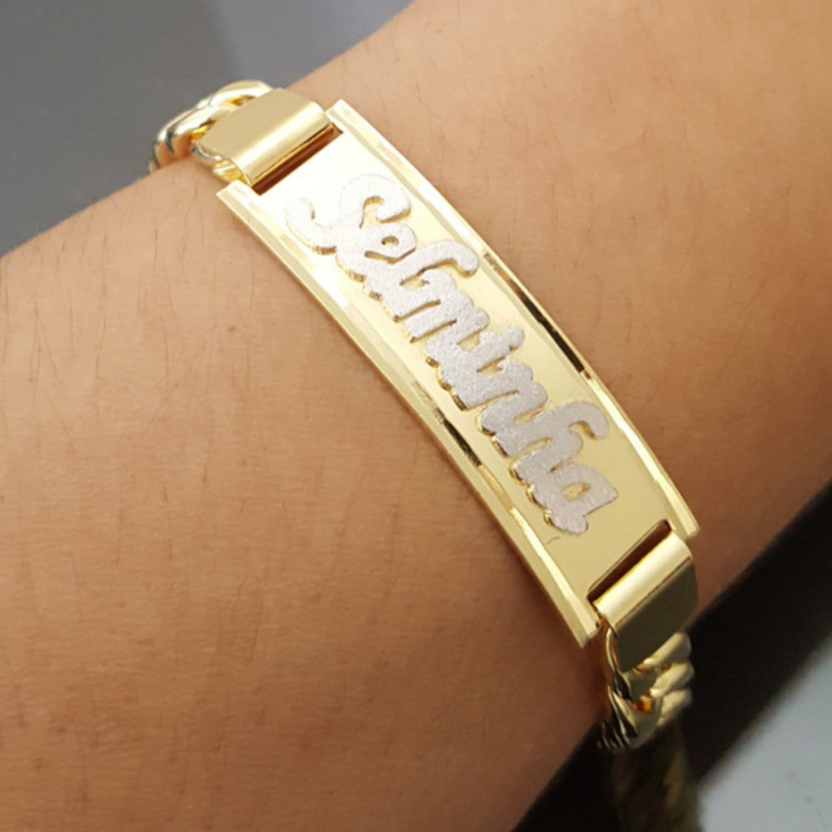 Pulseira Chapa Nome personalizada