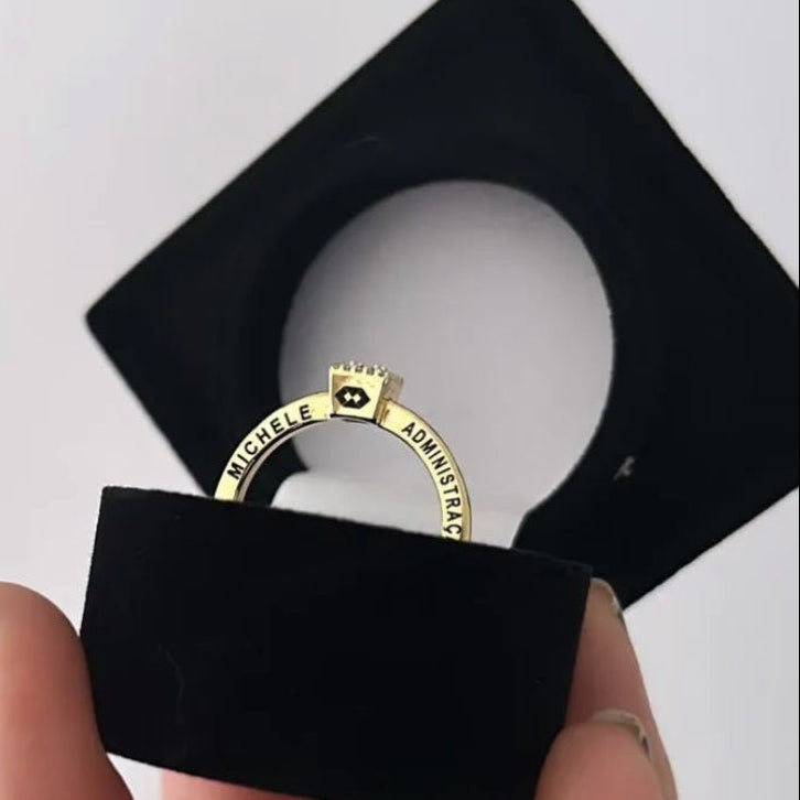 Anel Solitário Formatura personalizado