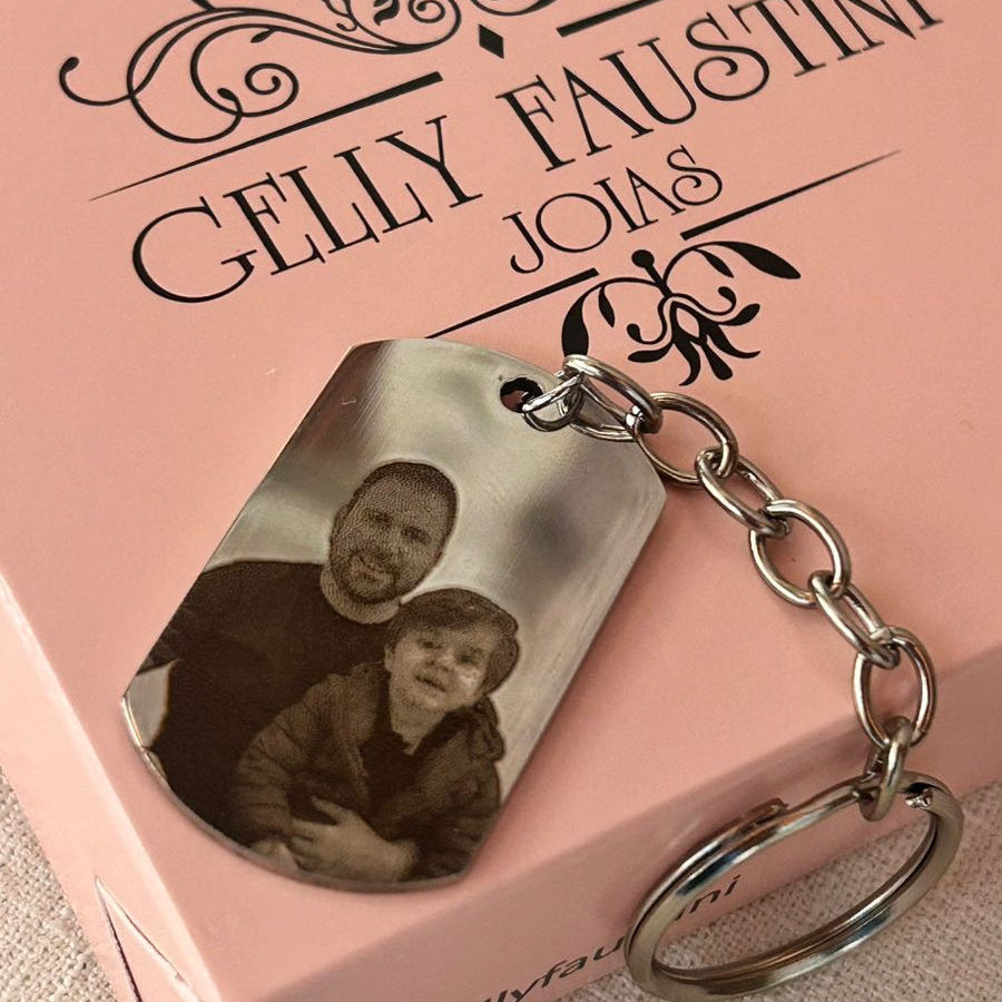 Chaveiro Fotogravação Retangular personalizado