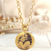 Colar Elos  Luxo Fotogravação  Redondo personalizado