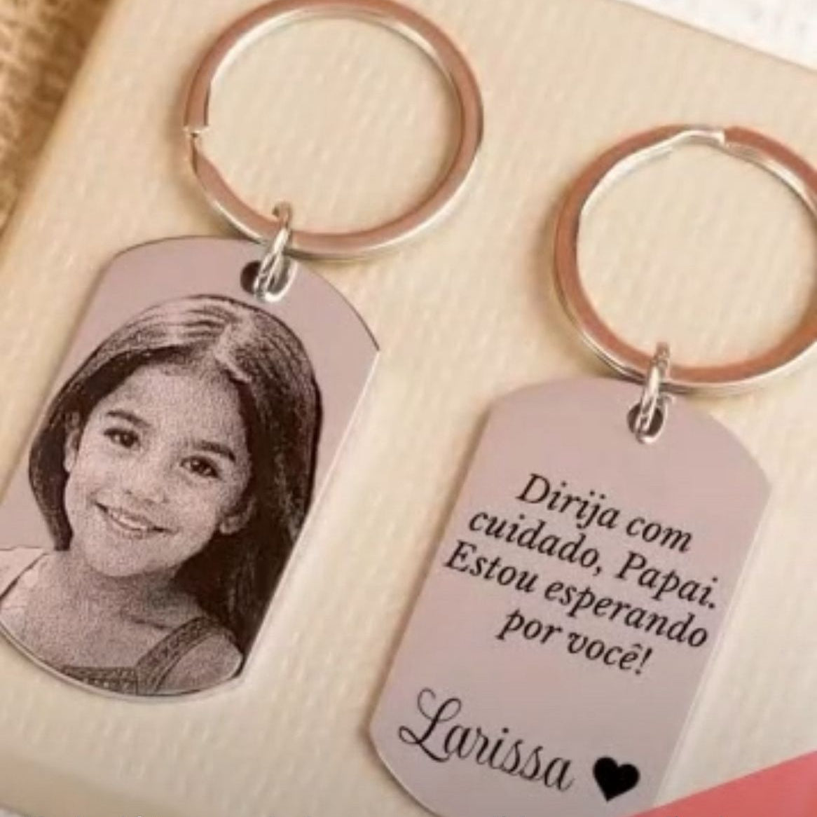 Chaveiro Fotogravação  Retangular personalizado