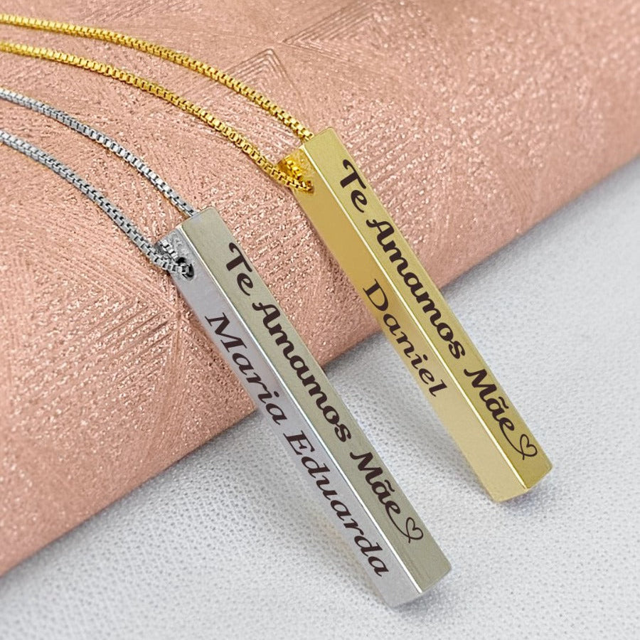 Cordão Masculino Cubo personalizado nos 4 lados