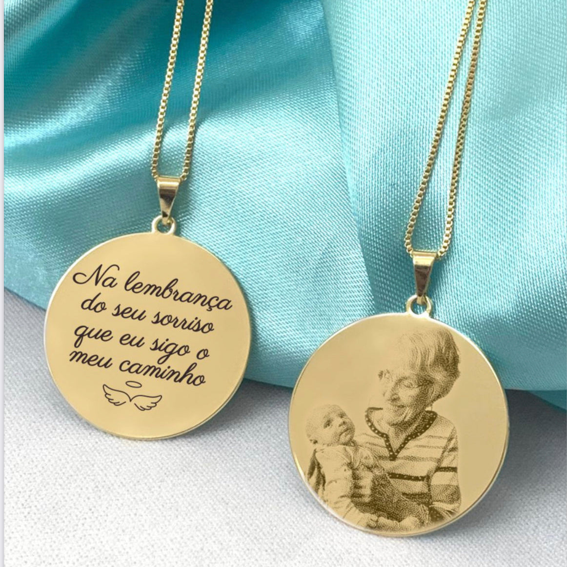 Colar  Fotogravação  Redondo personalizado