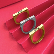 Anel Chapa com Nome personalizado