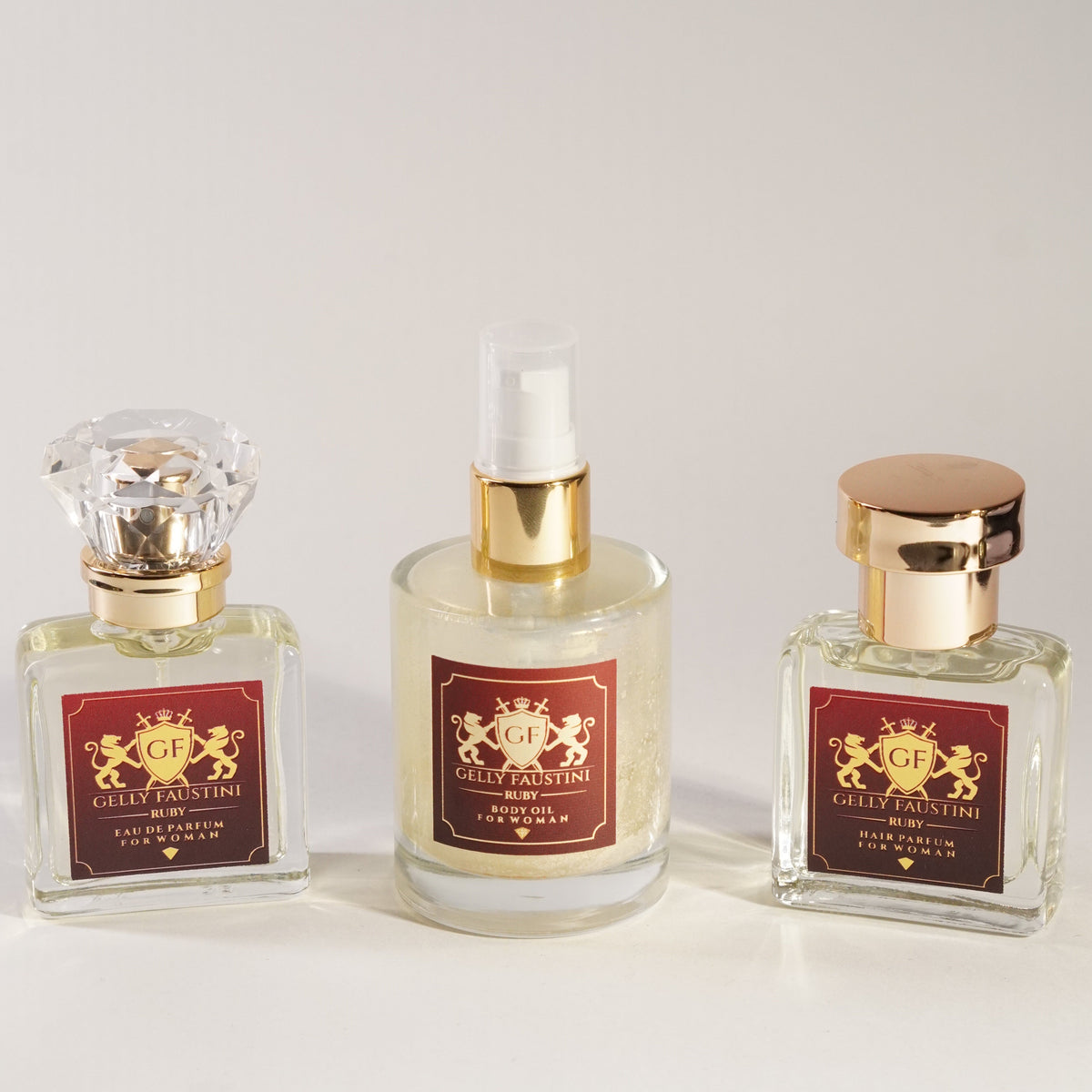 COMBO RUBY FEMININO  PERFUME  CORPORAL , CAPILAR E ÓLEO CORPORAL