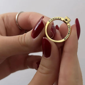 Anel Solitário Formatura  personalizado