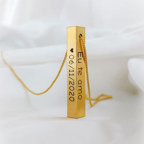 Colar Cubo personalizado nos 4 lados