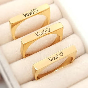 Anel Chapa com Nome personalizado