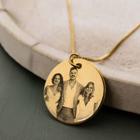 Colar  Fotogravação em Aço Inox  Redondo personalizado