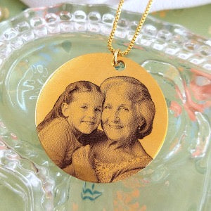 Colar  Fotogravação em Aço Inox  Redondo personalizado