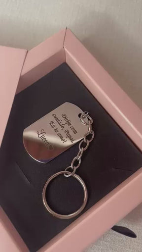 Chaveiro Fotogravação  Retangular personalizado