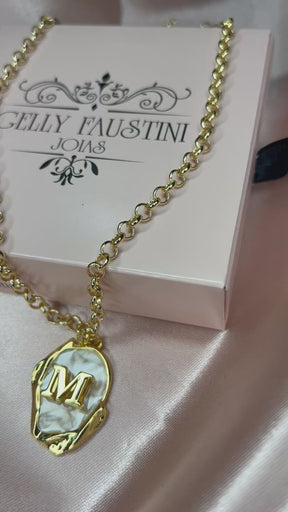 Colar Pingente Letra Personalizado