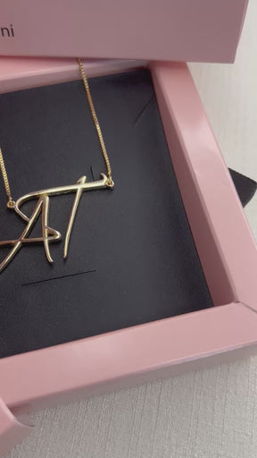 Colar Monograma Empresarial com duas letras personalizado.